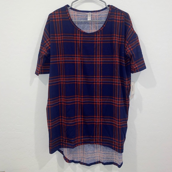 LuLaRoe Plaid Irma Tunic - Picture 1 of 3